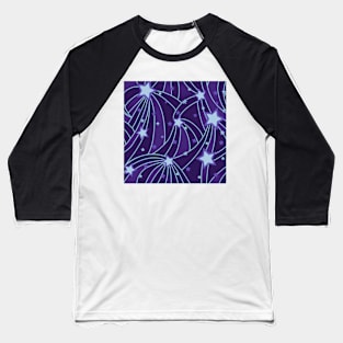 Fun Stars Purple 1 Baseball T-Shirt